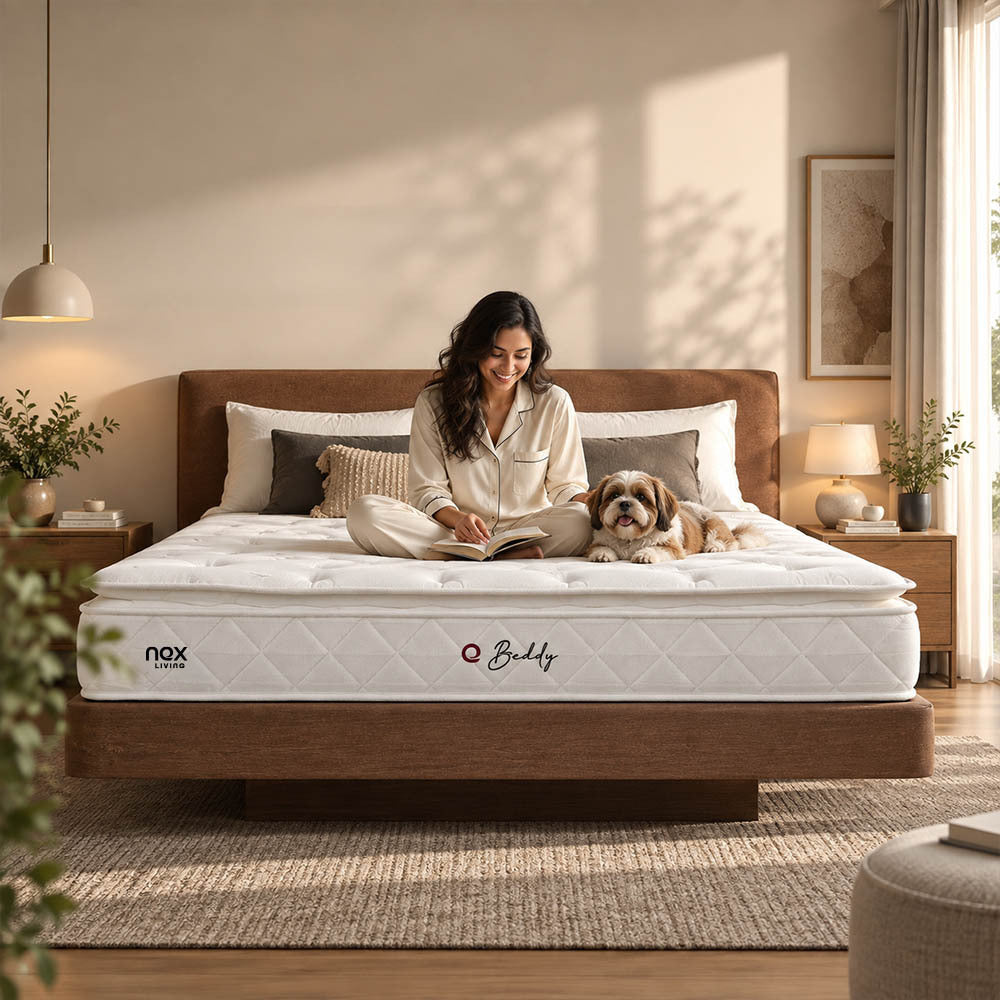 NEX BEDDY, deeper plush comfort with High-Density Comfort Foam Technology.|10 years warranty
